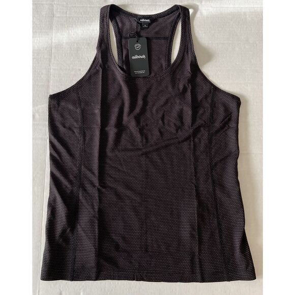 Allbirds Natural Run Tank Women Sz M Black Brown Pullover Wool Blend Sheer - Picture 1 of 7